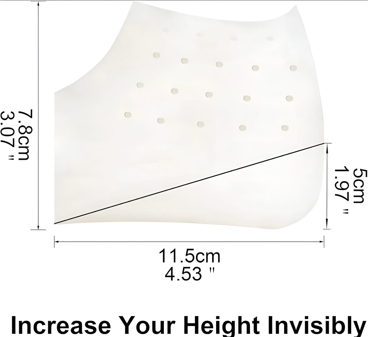 SILICON HEIGHT INCREASE SOLE PADS - (PAIR)