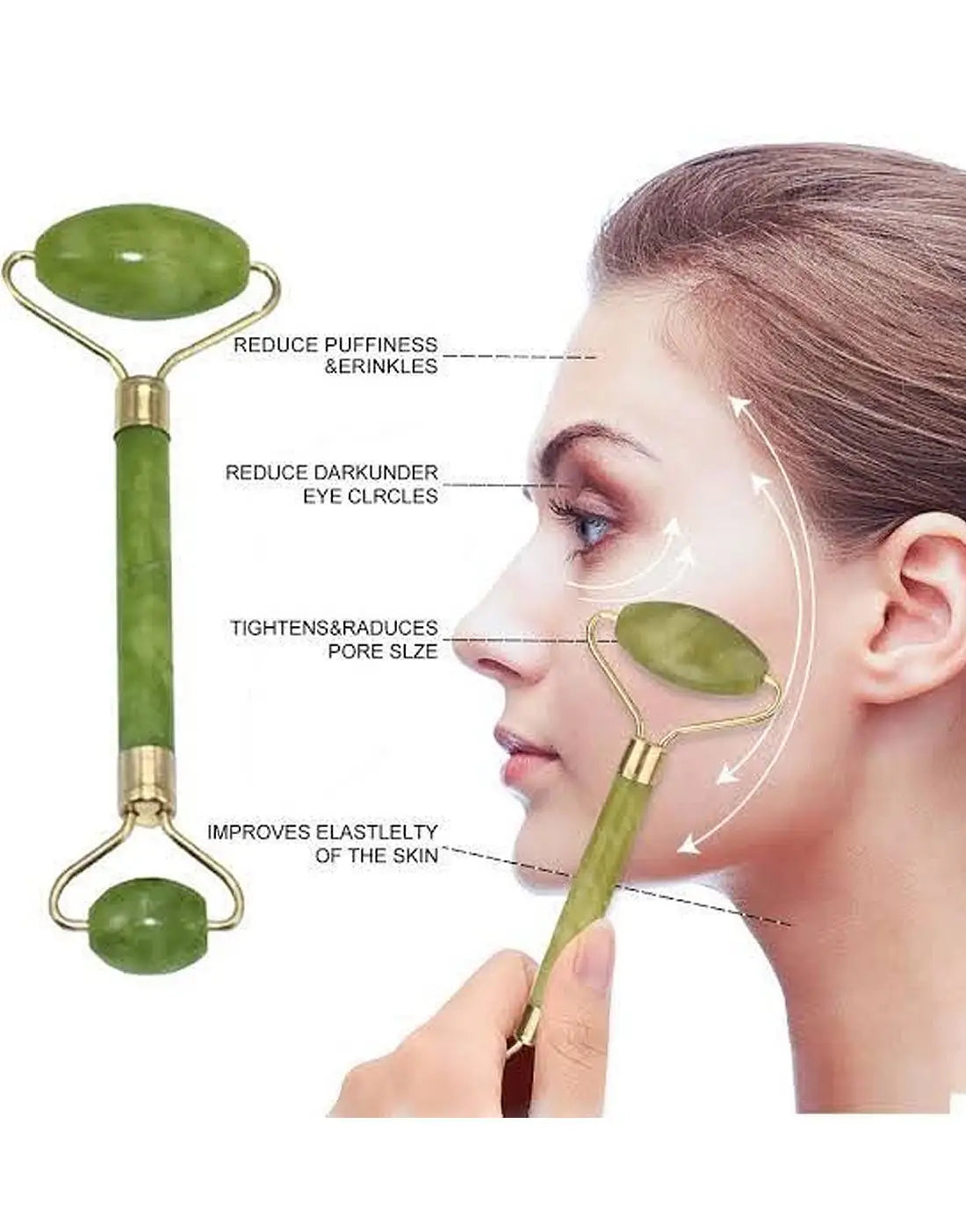 Facial Beauty - Jade + Spiky Roller
