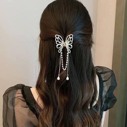 Tassel Butterfly Pearl Hair Catchers Hairpins for Girls and Women Hair accessories
