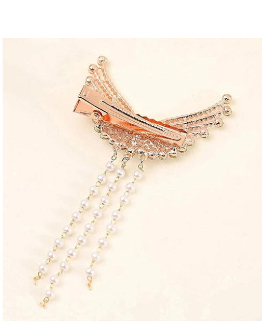 Rhinestone Pearl Angel Wings Design Headdress Hair Clip Regular price