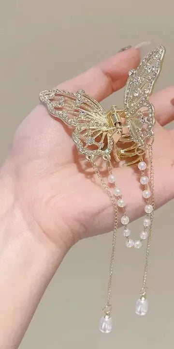 Tassel Butterfly Pearl Hair Catchers Hairpins for Girls and Women Hair accessories