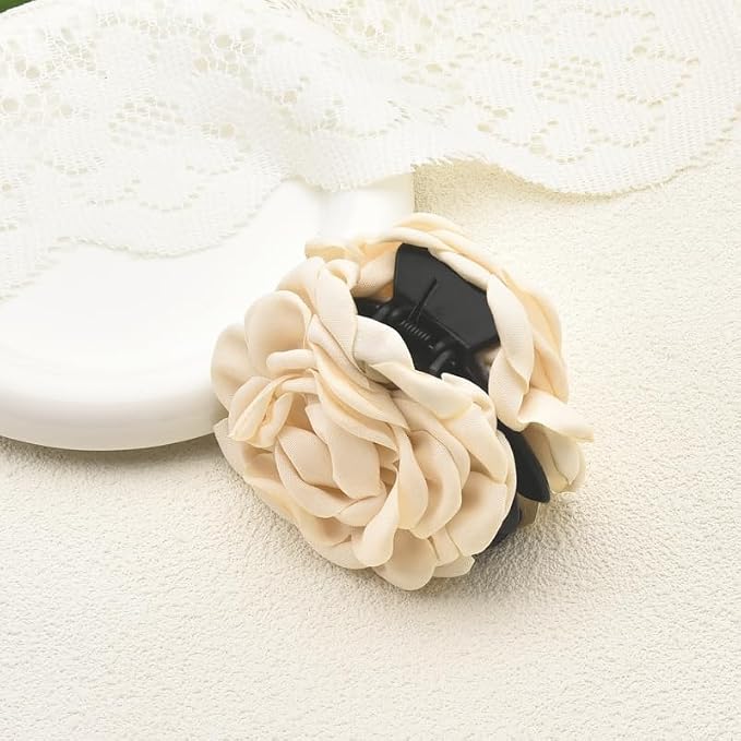 SHEIN Rose Flower Non-Slip Hair Claw Clip For Women & Girls