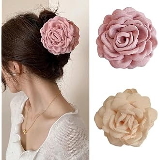SHEIN Rose Flower Non-Slip Hair Claw Clip For Women & Girls