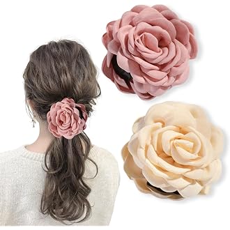 SHEIN Rose Flower Non-Slip Hair Claw Clip For Women & Girls