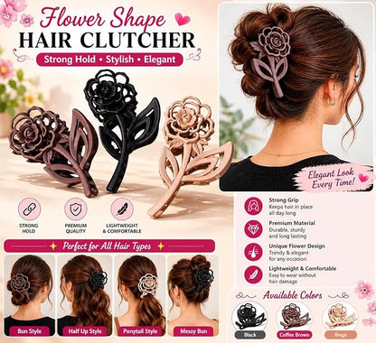 Flower Shape Hair Clutcher for Girls & Women