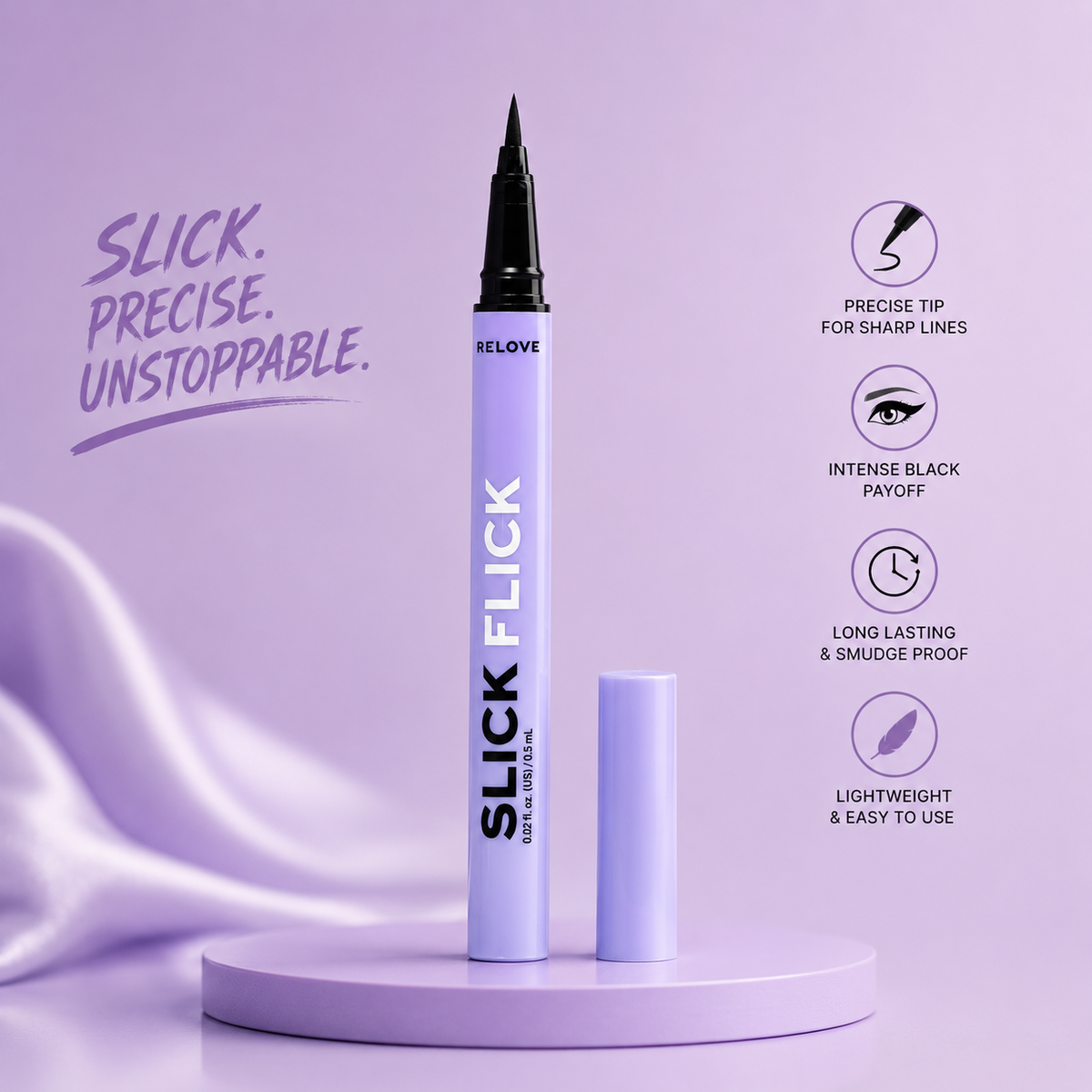 Relove By Revolution Slick Flick Eyeliner Black