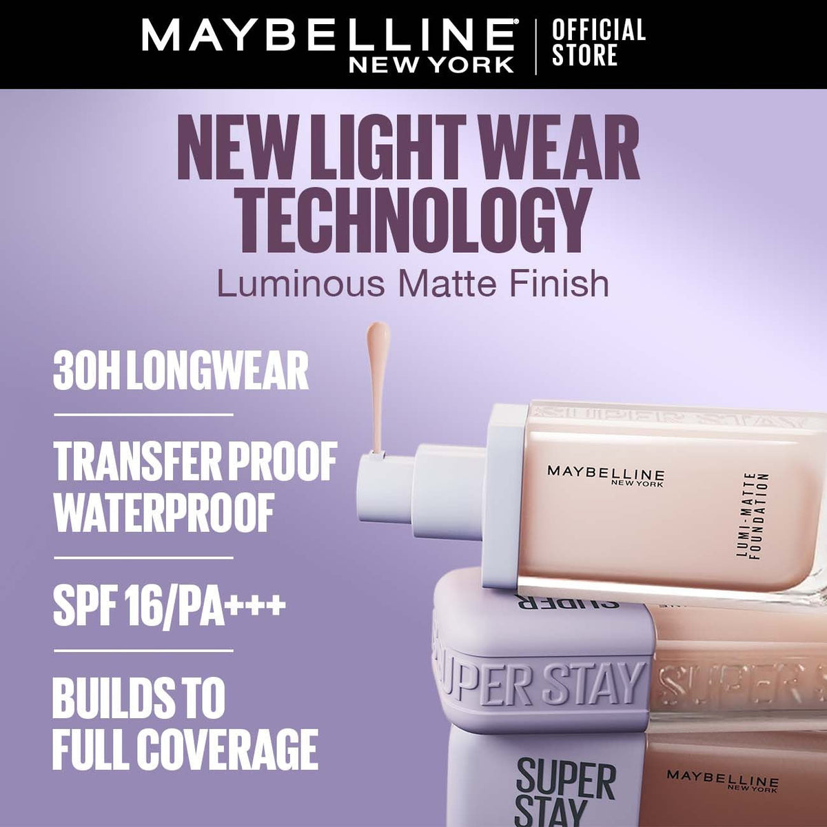 Maybelline New York Super Stay Up to 30hr Lumi Matte Foundation 30ml