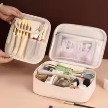 Partition Travel Makeup Bag – Portable Cosmetic Organizer