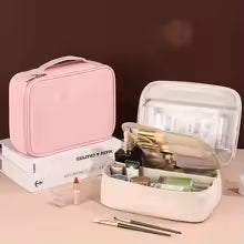 Partition Travel Makeup Bag – Portable Cosmetic Organizer