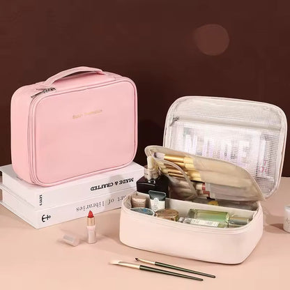 Partition Travel Makeup Bag – Portable Cosmetic Organizer