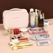 Partition Travel Makeup Bag – Portable Cosmetic Organizer