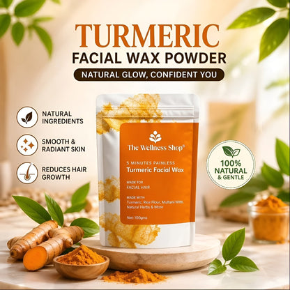 Turmeric Facial Wax - 5 Minutes Painless Herbal Wax Powder